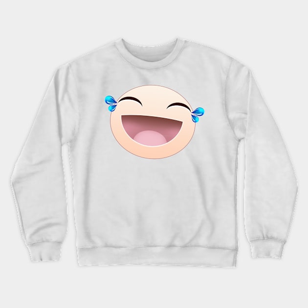 SMILEY STICKER Crewneck Sweatshirt by ADAMLAWLESS